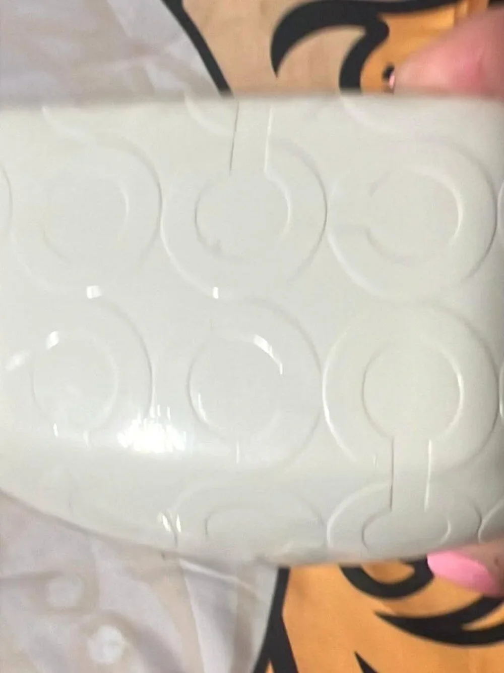 Coach Embossed White Hard Shell Eyeglass Case